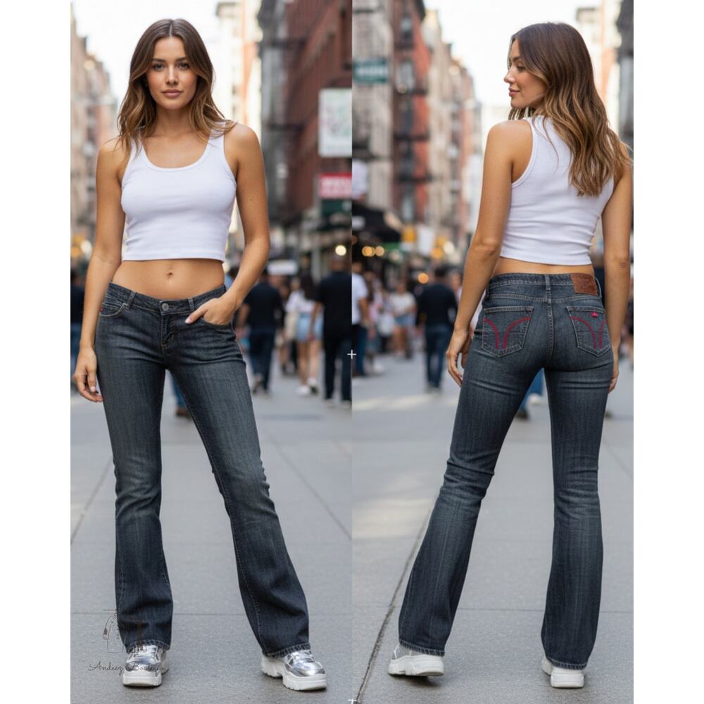 Miss‎ Sixty Extra Low Rise Bootcut Jeans Women’s 27 Vintage Y2K Denim